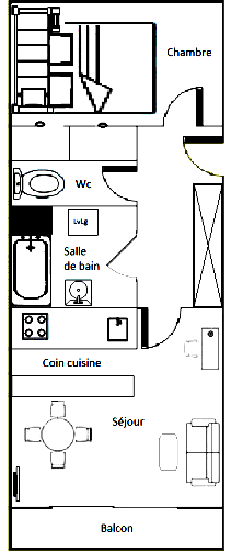Vallon 001, plan of apartment