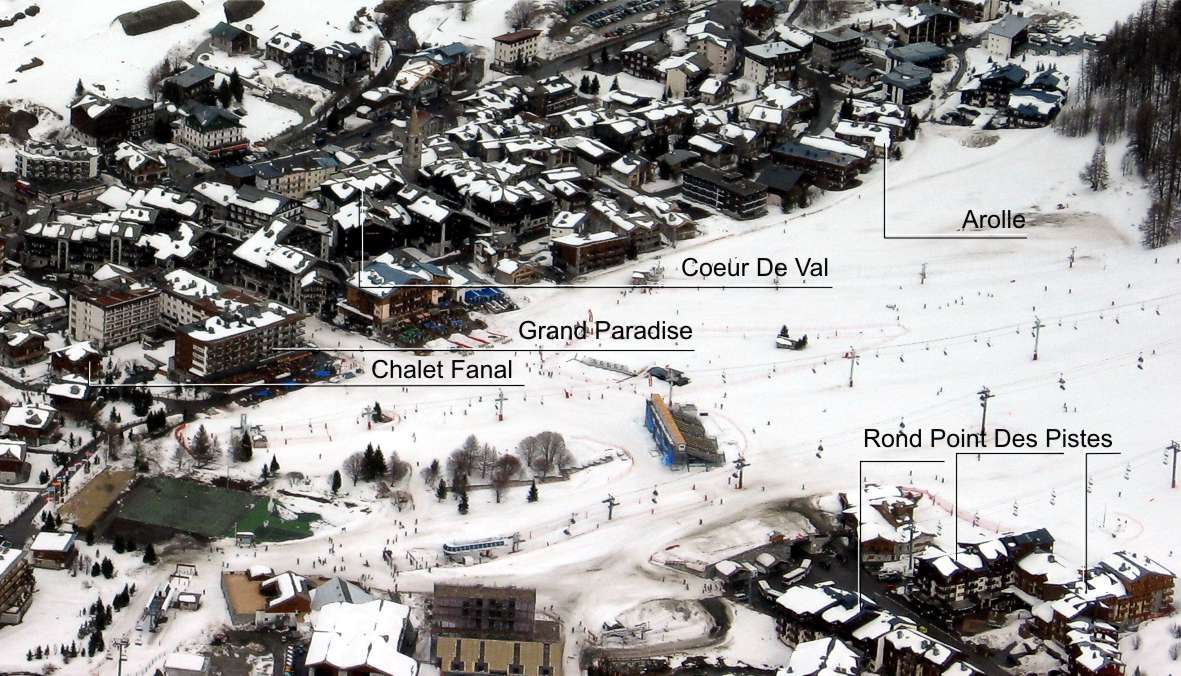 Map Val d'Isere Rond Point Des Pistes